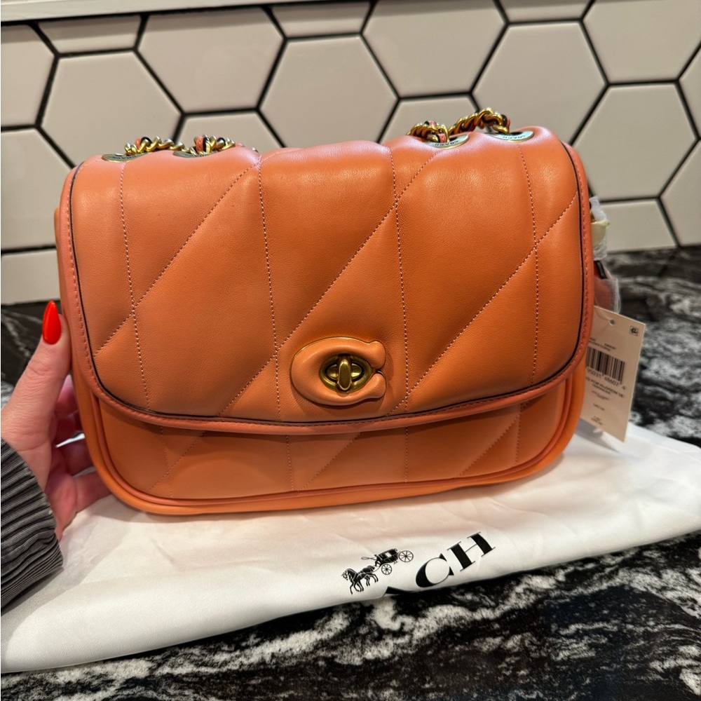 NWT Coach Pillow Madison 26 In Coral